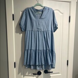 Maurices Denim Blue V-Neck Blouse